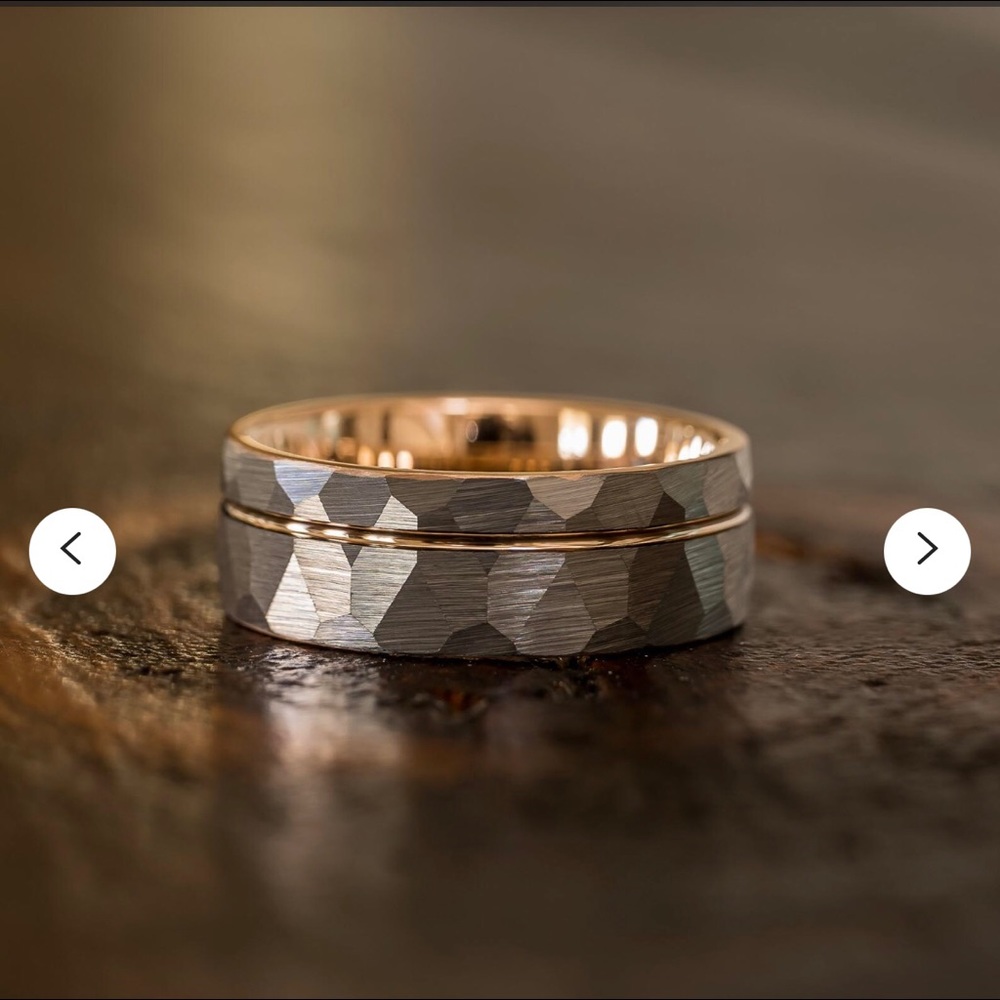 Hammered Wedding Ring Size 10